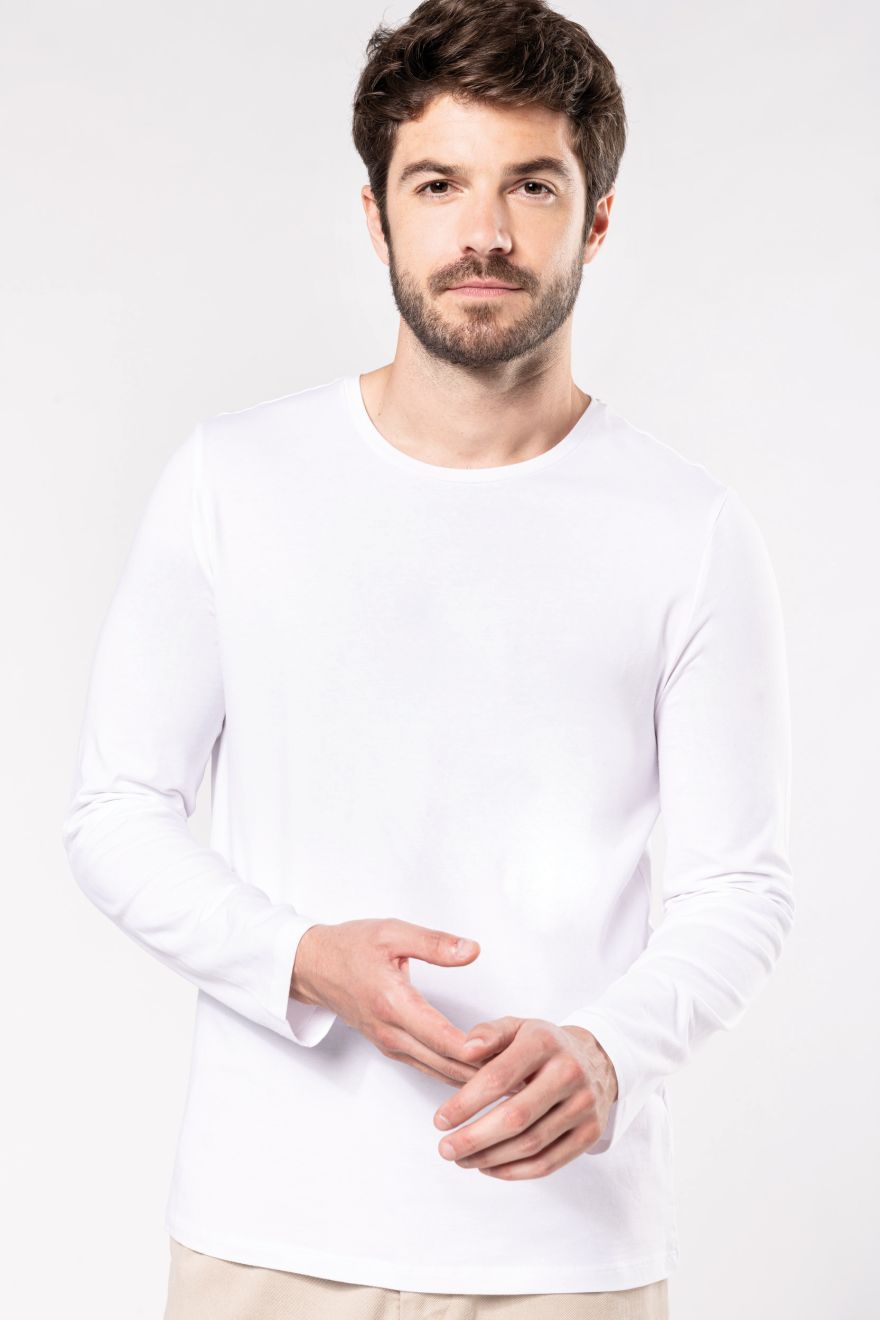 Tricou bărbătesc cu mânecă lungă din elastan Cu mânecă lungă