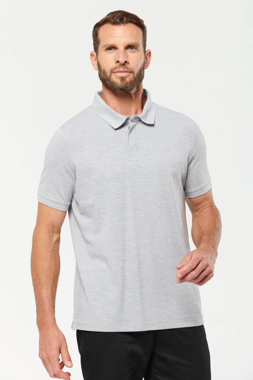 Tricou polo cu butoane apăsate și mâneci scurte Mâneci scurte