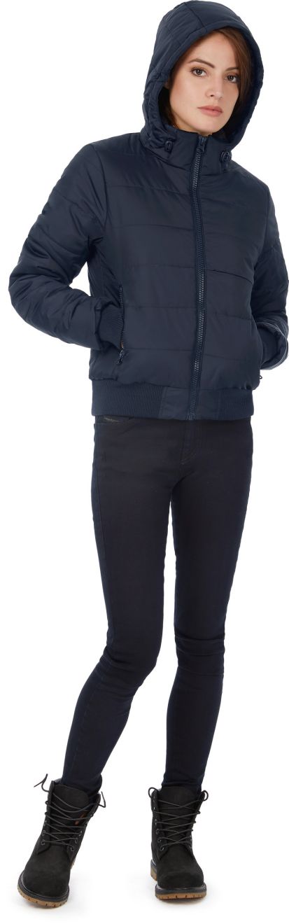 Jachetă Superhood matlasată pentru femei, cu mânecă lungă