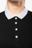 Tricou polo cu mâneci scurte, bicolor, pentru femei
