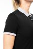 Tricou polo cu mâneci scurte, bicolor, pentru femei