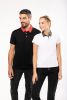 Tricou polo de damă din tricou bicolor cu mâneci scurte