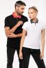 Tricou polo de damă din tricou bicolor cu mâneci scurte