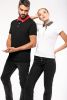 Tricou polo de damă din tricou bicolor cu mâneci scurte