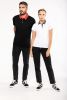 Tricou polo de damă din tricou bicolor cu mâneci scurte