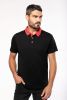 Tricou polo bicolor cu maneca scurta pentru barbati