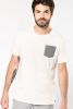 Tricou din bumbac organic cu buzunar Mâneci scurte