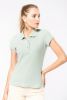 Tricou polo de damă din piqué organic Mânecă scurtă