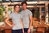 Tricou eco-responsabil „Comis” – guler bărbătesc cu nasturi