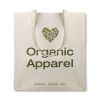 Regalos ecológicos organic cottonel bolsa algodón orgánico 105 gr de 100% algodón ecológico beig con publicidad vista 1